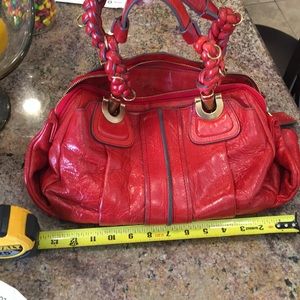 Red leather Chloe handbag